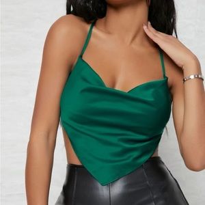 Cowl Neck Crop Top
